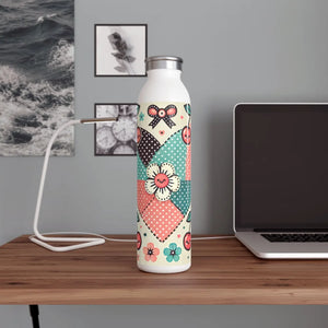 Slim Coquette Bows Water Bottle - Matte Cherries - Dipaliz - Bottles