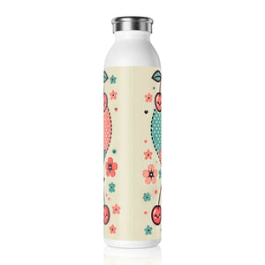 Slim Coquette Bows Water Bottle - Matte Cherries - Dipaliz - Bottles