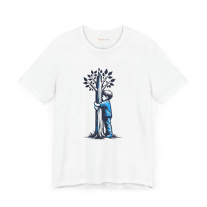 Soft Jersey Short Sleeve Boy Hugging Tree Nature Lover Tee Dipaliz - T-shirts