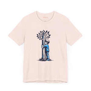 Soft Jersey Short Sleeve Boy Hugging Tree Nature Lover Tee Dipaliz - T-shirts