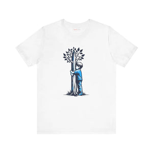 Soft Jersey Short Sleeve Boy Hugging Tree Nature Lover Tee Dipaliz - T-shirts