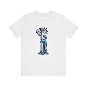 Soft Jersey Short Sleeve Boy Hugging Tree Nature Lover Tee Dipaliz - T-shirts