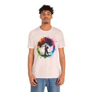 Soft Cotton Boy Hugging Tree Tee Nature Design - Dipaliz - T-shirts
