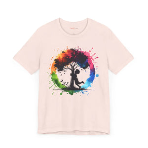 Soft Cotton Boy Hugging Tree Tee Nature Design - Dipaliz - T-shirts