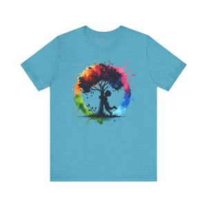 Soft Cotton Boy Hugging Tree Tee Nature Design - Dipaliz - T-shirts