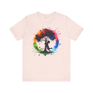 Soft Cotton Boy Hugging Tree Tee Nature Design - Dipaliz - T-shirts