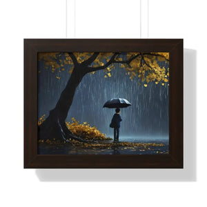 Framed Horizontal Poster with Protective Acrylic Cover - Dipaliz - 14″ x 11″ / Walnut - Visual Artwork