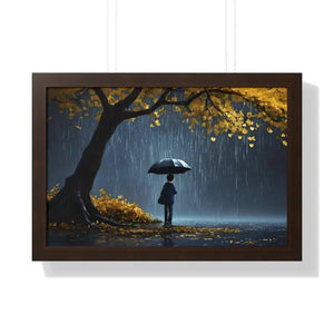 Framed Horizontal Poster with Protective Acrylic Cover - Dipaliz - 24″ x 16″ / Walnut - Visual Artwork