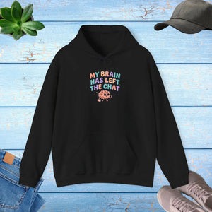 Retro Wavy Text Chat Hoodie - Mental Health Humor - Dipaliz - s / Black