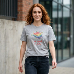 Brain Rainbow T-shirt, ?Wired Differently Wonderfully’ Inspirational Tee - T-shirts