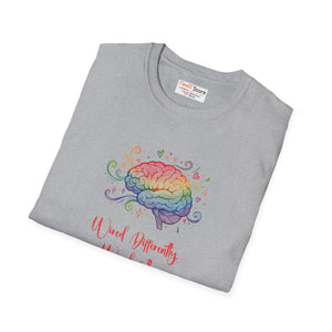Brain Rainbow T-shirt, ?Wired Differently Wonderfully’ Inspirational Tee - T-shirts