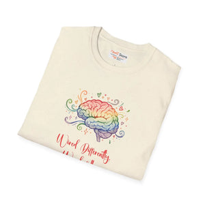 Brain Rainbow T-shirt, ?Wired Differently Wonderfully’ Inspirational Tee - T-shirts
