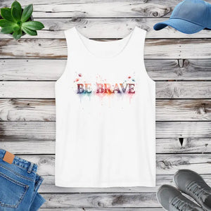 Brave Watercolor Tank Top - Soft Motivational Apparel - Dipaliz