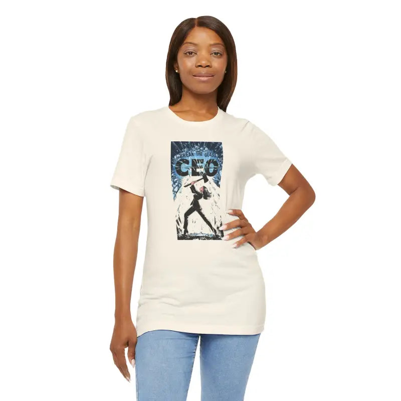 Break Barriers in Style with the Unisex Glass Ceiling Tee - Natural / s T-shirt