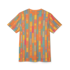 Breathe Orange Textured Tee Microfiber Knit Fabric Dipaliz - T-shirts