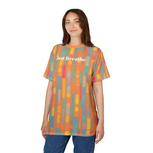 Breathe Orange Textured Tee Microfiber Knit Fabric Dipaliz - T-shirts