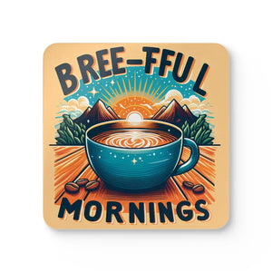 Breeful Mornings Corkwood Coaster Set – Modern - Dipaliz - Coasters