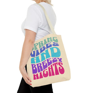 Breezy Nights Tote Bag – Retro Polyester - Dipaliz - Tote Bags
