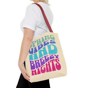 Breezy Nights Tote Bag – Retro Polyester - Dipaliz - Tote Bags