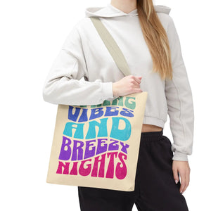 Breezy Nights Tote Bag – Retro Polyester - Dipaliz - Tote Bags