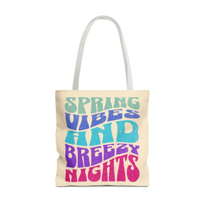 Breezy Nights Tote Bag – Retro Polyester - Dipaliz - Tote Bags
