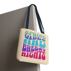 Breezy Nights Tote Bag – Retro Polyester - Dipaliz - Tote Bags