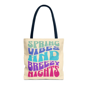 Breezy Nights Tote Bag – Retro Polyester - Dipaliz - Tote Bags