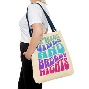Breezy Nights Tote Bag – Retro Polyester - Dipaliz - Tote Bags
