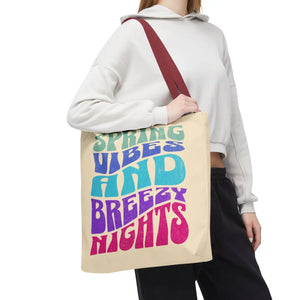 Breezy Nights Tote Bag – Retro Polyester - Dipaliz - Tote Bags