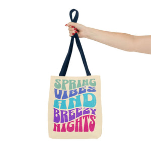 Breezy Nights Tote Bag – Retro Polyester - Dipaliz - Tote Bags