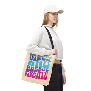 Breezy Nights Tote Bag – Retro Polyester - Dipaliz - Tote Bags