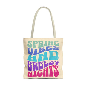Breezy Nights Tote Bag – Retro Polyester - Dipaliz - Tote Bags