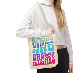 Breezy Nights Tote Bag – Retro Polyester - Dipaliz - Tote Bags