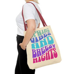 Breezy Nights Tote Bag – Retro Polyester - Dipaliz - Tote Bags