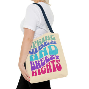 Breezy Nights Tote Bag – Retro Polyester - Dipaliz - Tote Bags