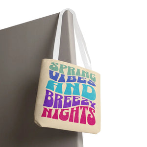Breezy Nights Tote Bag – Retro Polyester - Dipaliz - Tote Bags