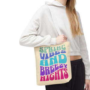 Breezy Nights Tote Bag – Retro Polyester - Dipaliz - Tote Bags