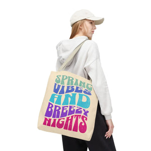 Breezy Nights Tote Bag – Retro Polyester - Dipaliz - Tote Bags