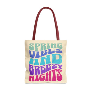 Breezy Nights Tote Bag – Retro Polyester - Dipaliz - Tote Bags