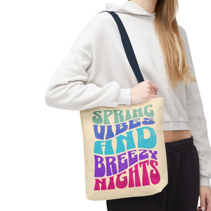 Breezy Nights Tote Bag – Retro Polyester - Dipaliz - Tote Bags