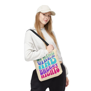 Breezy Nights Tote Bag – Retro Polyester - Dipaliz - Tote Bags