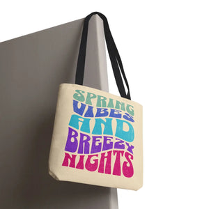Breezy Nights Tote Bag – Retro Polyester - Dipaliz - Tote Bags