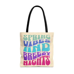 Breezy Nights Tote Bag – Retro Polyester - Dipaliz - Tote Bags
