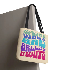 Breezy Nights Tote Bag – Retro Polyester - Dipaliz - Tote Bags