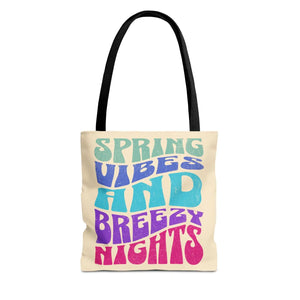 Breezy Nights Tote Bag – Retro Polyester - Dipaliz - Tote Bags