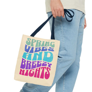 Breezy Nights Tote Bag – Retro Polyester - Dipaliz - Tote Bags