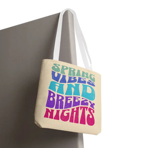 Breezy Nights Tote Bag – Retro Polyester - Dipaliz - Tote Bags