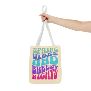 Breezy Nights Tote Bag – Retro Polyester - Dipaliz - Tote Bags