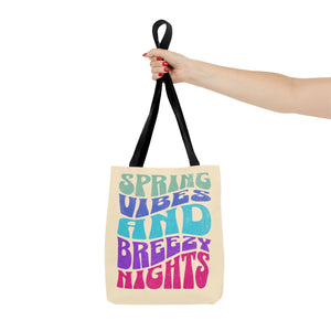 Breezy Nights Tote Bag – Retro Polyester - Dipaliz - Tote Bags