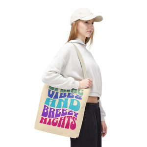 Breezy Nights Tote Bag – Retro Polyester - Dipaliz - Tote Bags